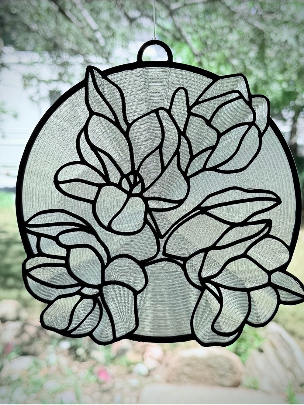Magnolia Brand Suncatcher, Color Your Own Stained Glass Window Decor